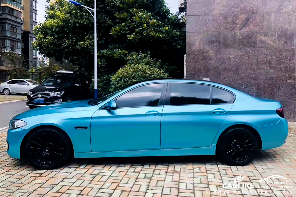 CL-EM-24 electro metallic lake blue high gloss vinyl wrap for BMW Cotabato Philippines