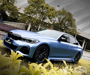 BMW Calauan Filipinler için CL-EM-25 elektro metalik sis mavisi şal vinil