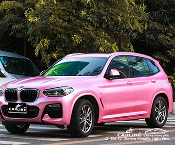 BMW Bacoor Filipinler için CL-EM-32 elektro metalik açık pembe vinil şal parlak