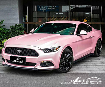 CL-EM-33 electro metallic cherry pink vinyl sticker paper for FORD MUSTANG
