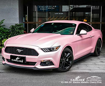 FORD MUSTANG Trabzon Türkiye için CL-EM-33 elektro metalik kiraz pembe vinil yapışkan kağıt