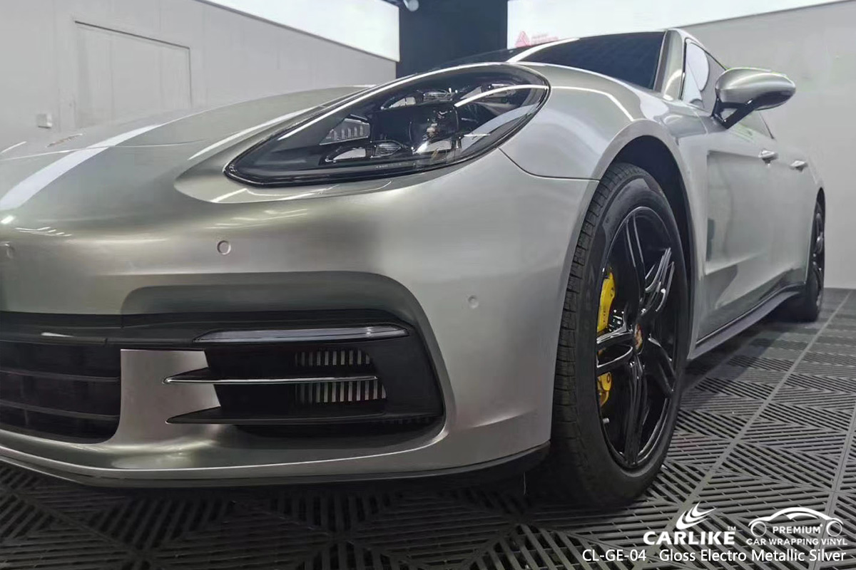 CL-GE-04 gloss electro metallic silver vehicle wrap vinyl for PORSCHE Boston United States