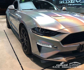CL-IL-03 радужная лазерная серебряная пленка ppf для FORD MUSTANG Cincinati  США - SINO VINYL
