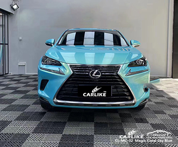 CL-MC-02 ماجيك كورال سكاي بلو سفينة التفاف سيارة سوداء غير لامع لكزس تارلاك الفلبين