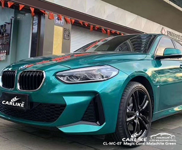 CL-MC-07 fornecedor de carro envoltório verde malaquita coral mágico para BMW Davao Filipinas