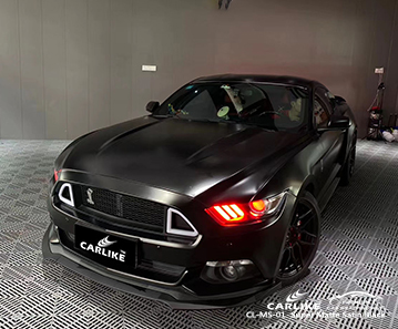FORD MUSTANG COBRA Calamba Filipinler için CL-MS-01 süper mat saten siyah şal araba siyah mat