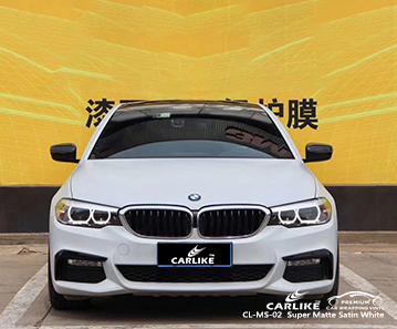 CL-MS-02 BMW Binangonan Filipinler için süper mat saten beyaz araba sarma folyosu