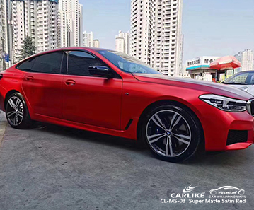 CL-MS-03 BMW Adana Türkiye için süper mat saten kırmızı araba folyosu