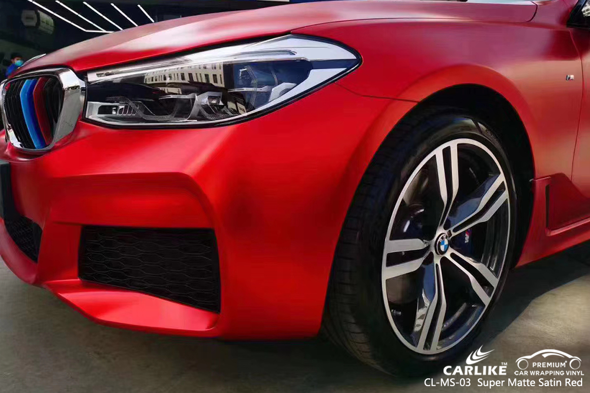 CL-MS-03 super matte satin red car foil for BMW Adana Turkey