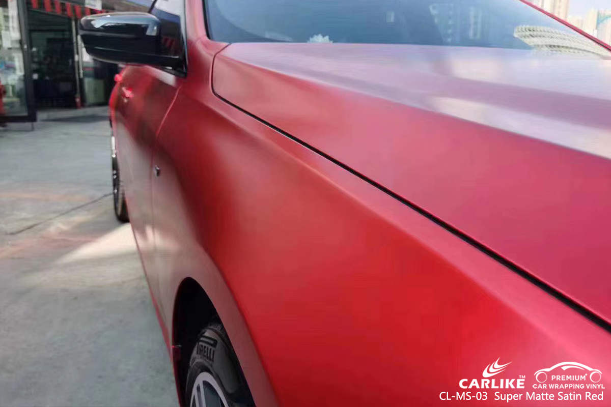 CL-MS-03 super matte satin red car foil for BMW Adana Turkey