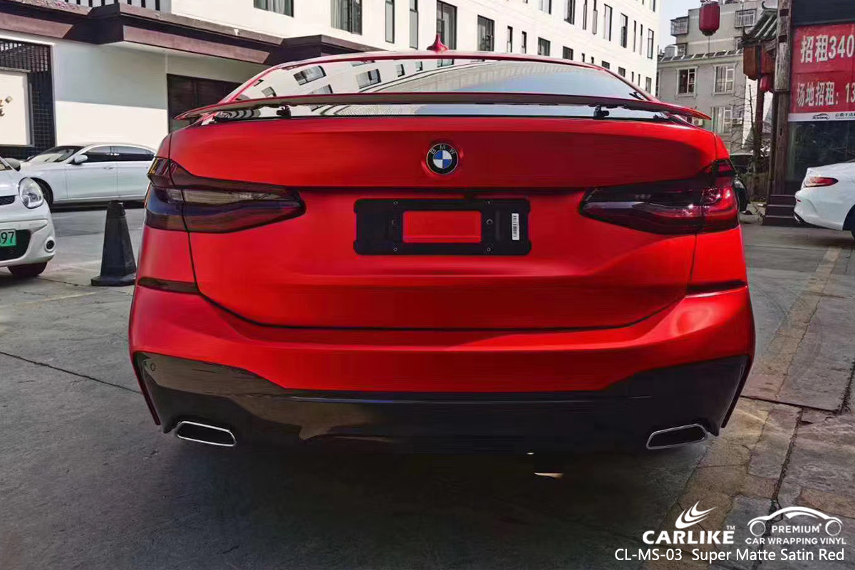CL-MS-03 super matte satin red car foil for BMW Adana Turkey
