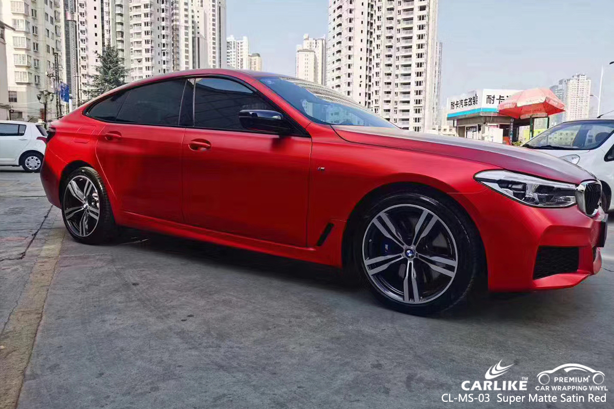 CL-MS-03 super matte satin red car foil for BMW Adana Turkey