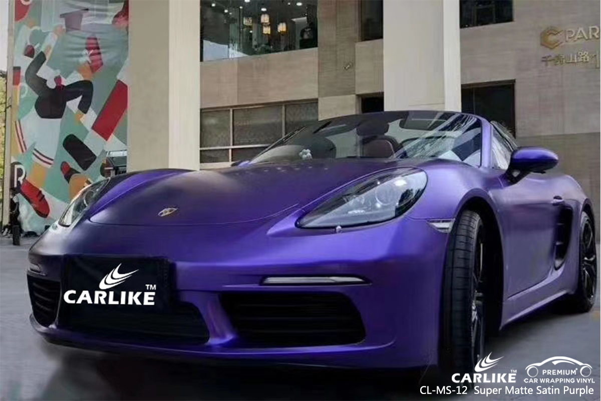 CL-MS-12 super matte satin purple vinyl wrap my car for PORSCHE Valenzuela Philippines