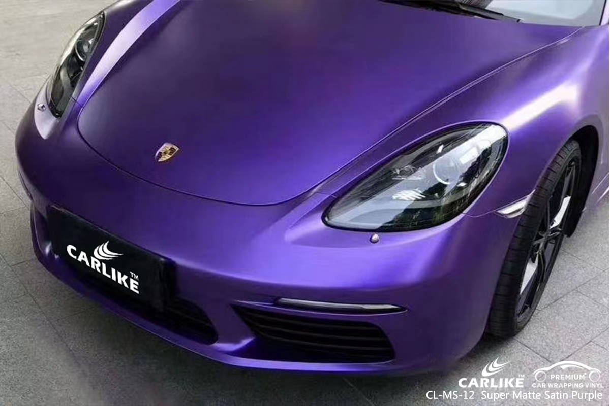 CL-MS-12 super matte satin purple vinyl wrap my car for PORSCHE Valenzuela Philippines