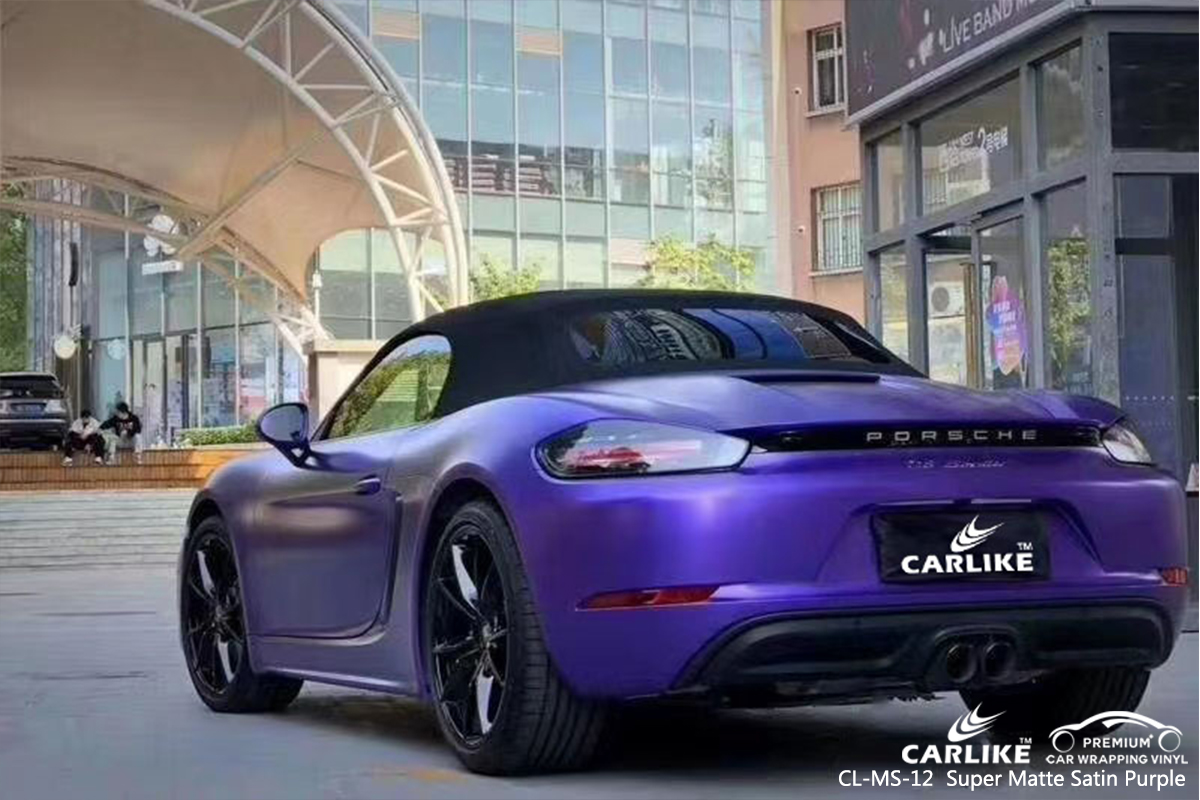 CL-MS-12 super matte satin purple vinyl wrap my car for PORSCHE Valenzuela Philippines