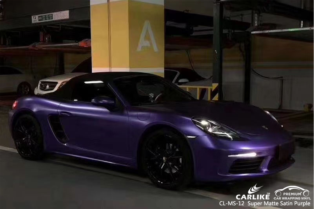 CL-MS-12 super matte satin purple vinyl wrap my car for PORSCHE Valenzuela Philippines
