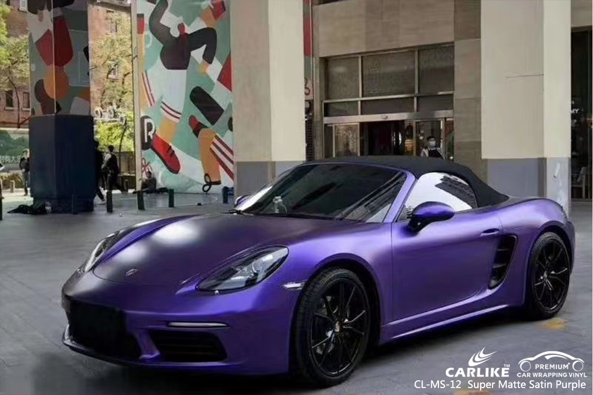 CL-MS-12 super matte satin purple vinyl wrap my car for PORSCHE Valenzuela Philippines