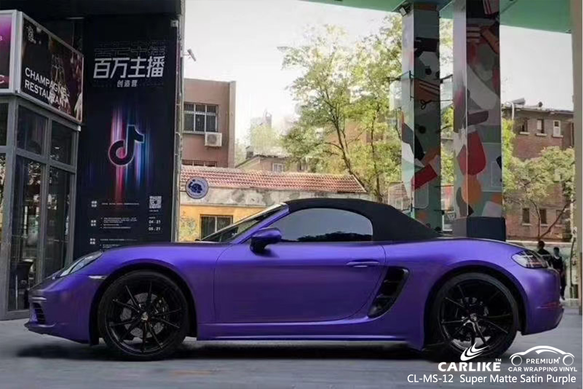 CL-MS-12 super matte satin purple vinyl wrap my car for PORSCHE Valenzuela Philippines