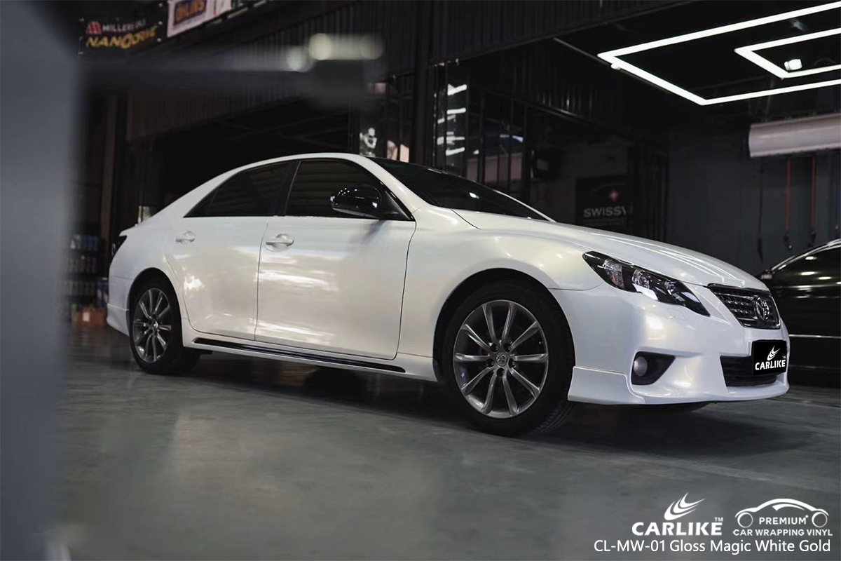 CL-MW-01 gloss magic white to gold vinyl wrapping for TOYOTA Pasay Philippines