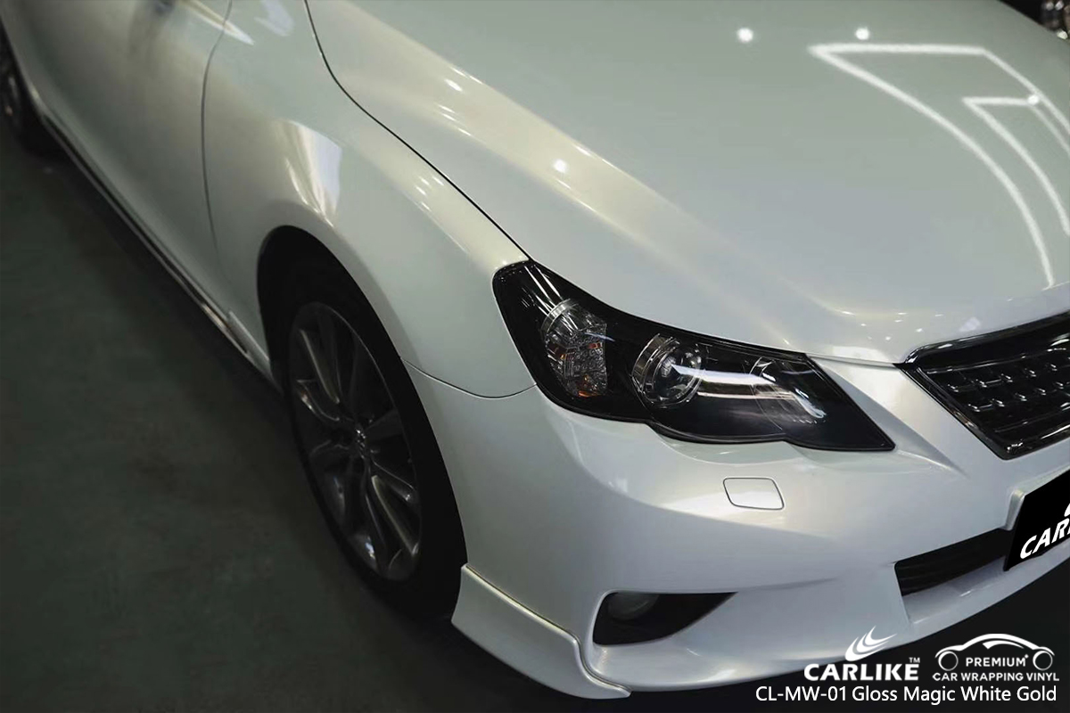 CL-MW-01 gloss magic white to gold vinyl wrapping for TOYOTA Pasay Philippines