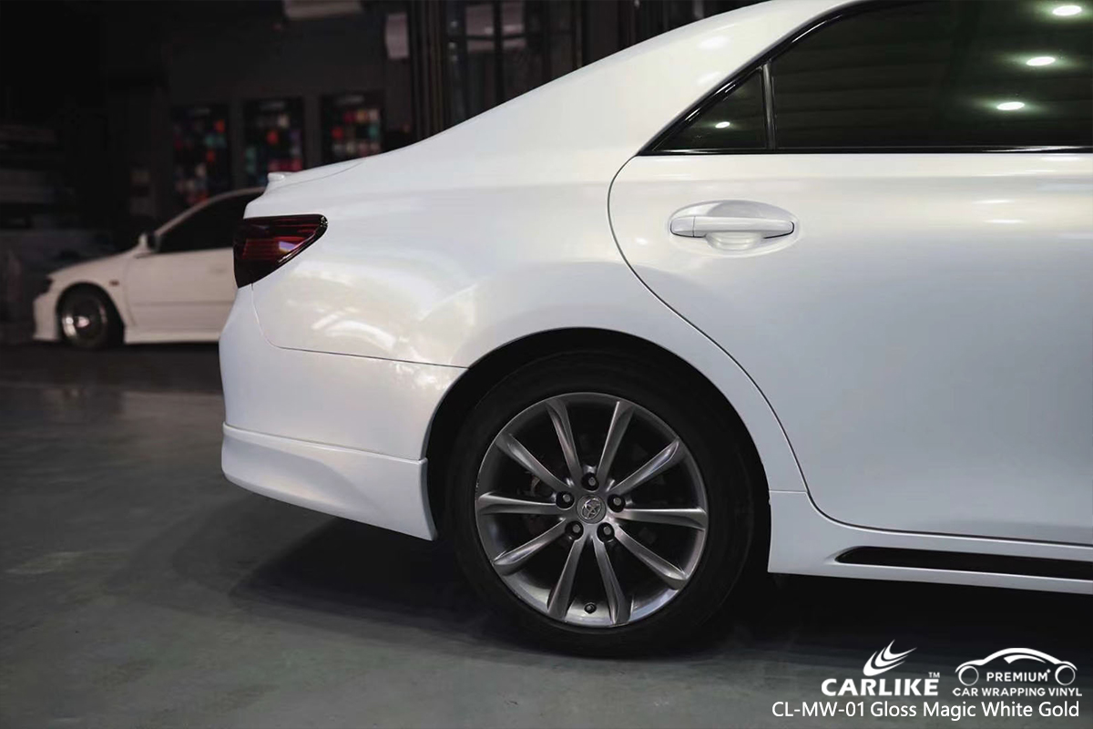 CL-MW-01 gloss magic white to gold vinyl wrapping for TOYOTA Pasay Philippines