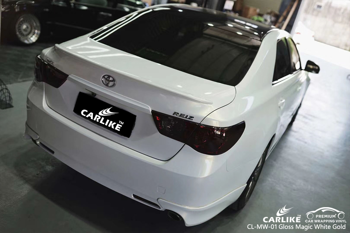 CL-MW-01 gloss magic white to gold vinyl wrapping for TOYOTA Pasay Philippines