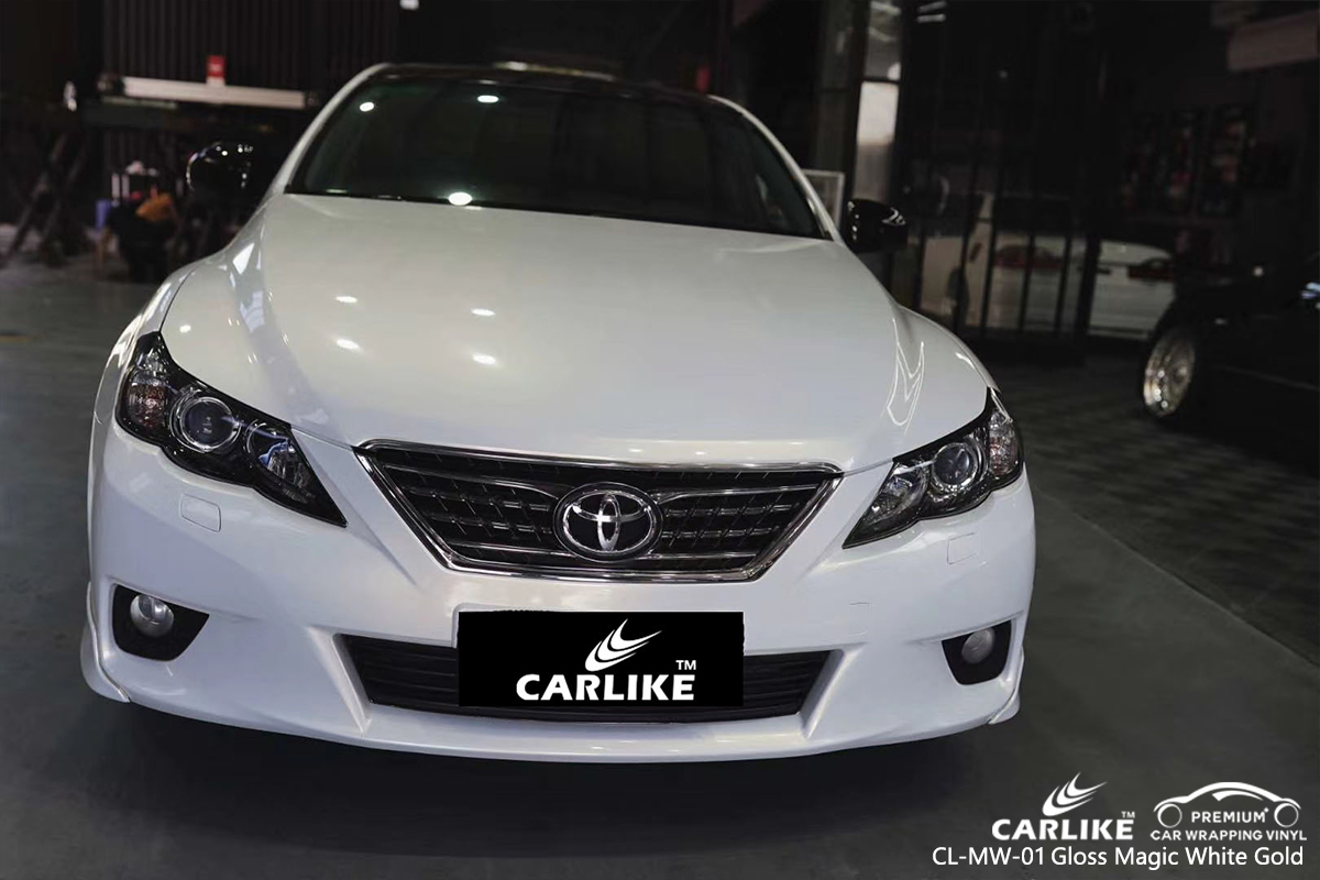CL-MW-01 gloss magic white to gold vinyl wrapping for TOYOTA Pasay Philippines