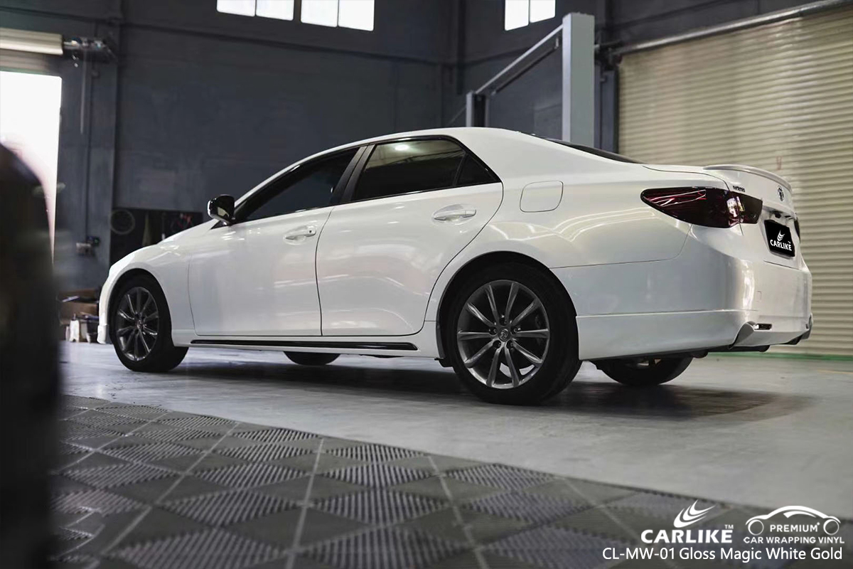 CL-MW-01 gloss magic white to gold vinyl wrapping for TOYOTA Pasay Philippines