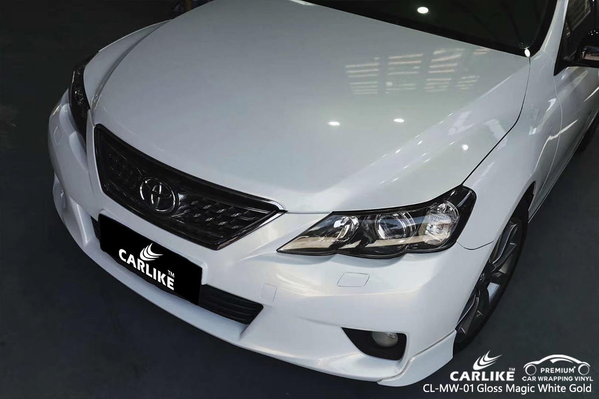 CL-MW-01 gloss magic white to gold vinyl wrapping for TOYOTA Pasay Philippines