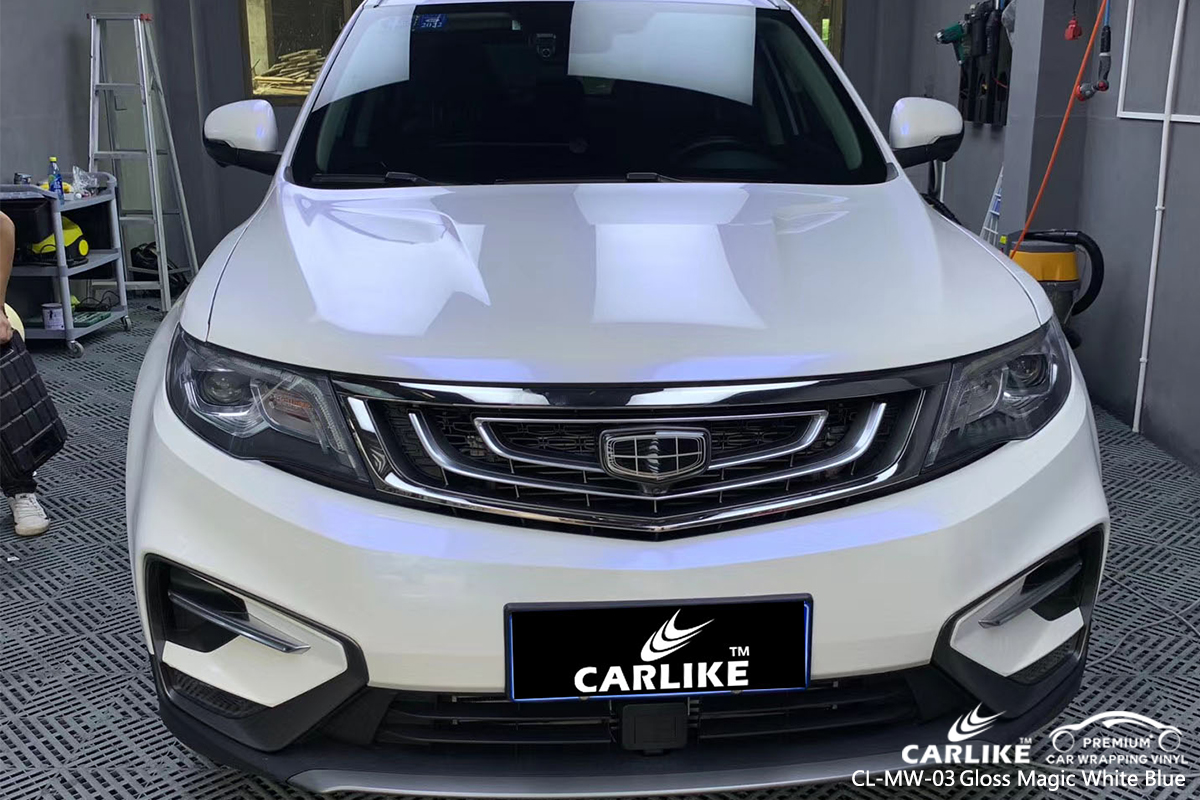 CL-MW-03 gloss magic white to blue vinyl material suppliers for GEELY Mabalacat Philippines