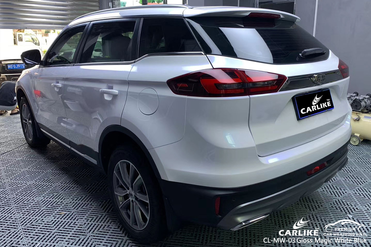 CL-MW-03 gloss magic white to blue vinyl material suppliers for GEELY Mabalacat Philippines