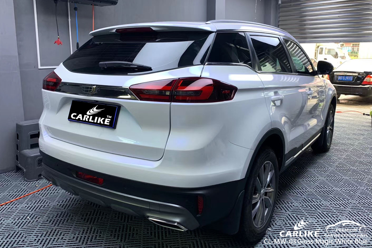 CL-MW-03 gloss magic white to blue vinyl material suppliers for GEELY Mabalacat Philippines