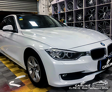 BMW San Carlos Filipinler için CL-PW-02 parlak sedefli beyaz ppf film