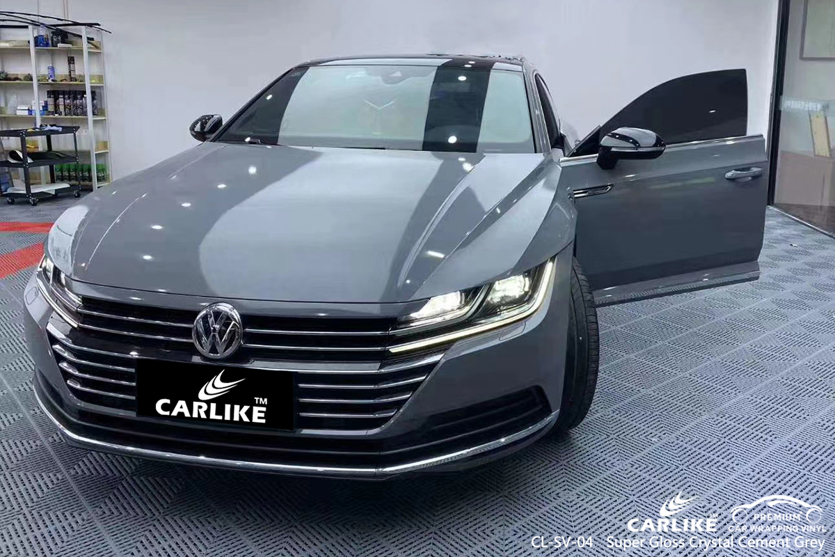 CL-SV-04 super gloss crystal cement grey vinyl wrapping for VOLKSWAGEN Tacloban Philippines
