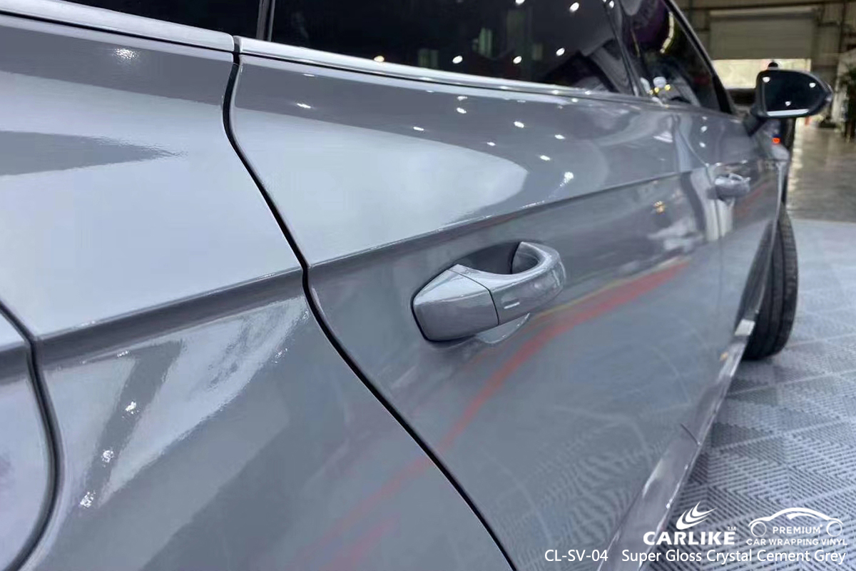 CL-SV-04 super gloss crystal cement grey vinyl wrapping for VOLKSWAGEN Tacloban Philippines