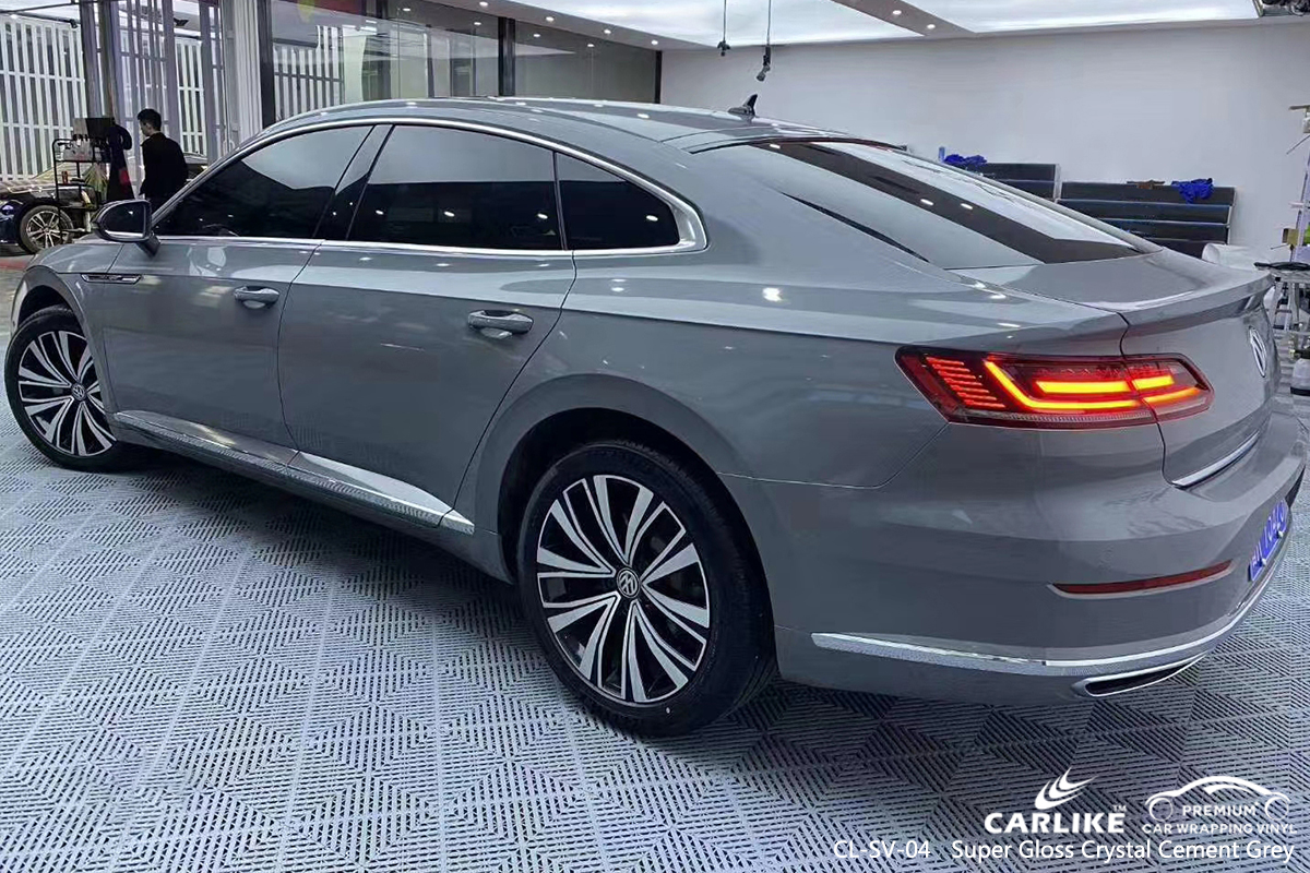 CL-SV-04 super gloss crystal cement grey vinyl wrapping for VOLKSWAGEN Tacloban Philippines