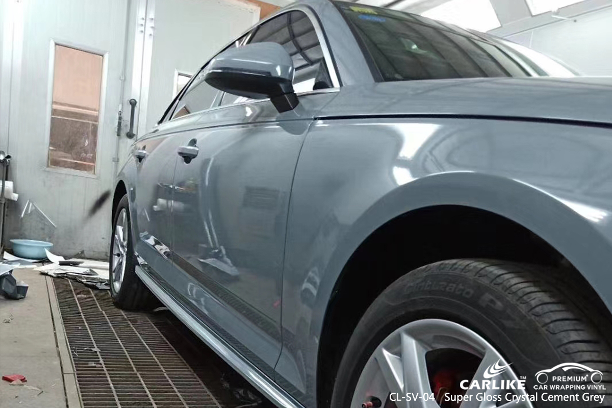 CL-SV-04 super gloss crystal cement grey car wrap film for AUDI Butuan Philippines