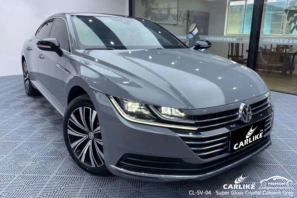 CL-SV-04 super gloss crystal cement grey vinyl wrapping for VOLKSWAGEN Tacloban Philippines