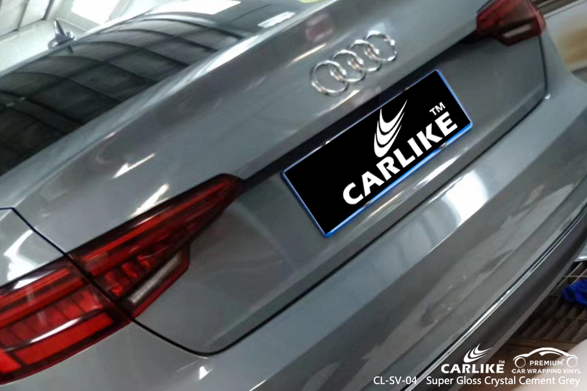 CL-SV-04 super gloss crystal cement grey car wrap film for AUDI Butuan Philippines