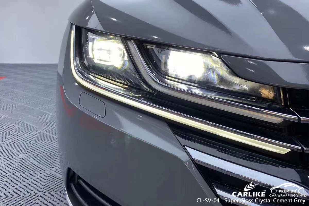 CL-SV-04 super gloss crystal cement grey vinyl wrapping for VOLKSWAGEN Tacloban Philippines