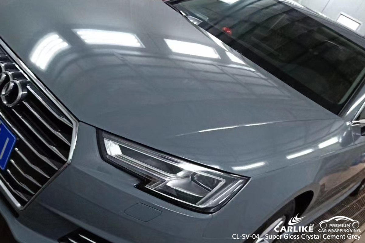 CL-SV-04 super gloss crystal cement grey car wrap film for AUDI Butuan Philippines