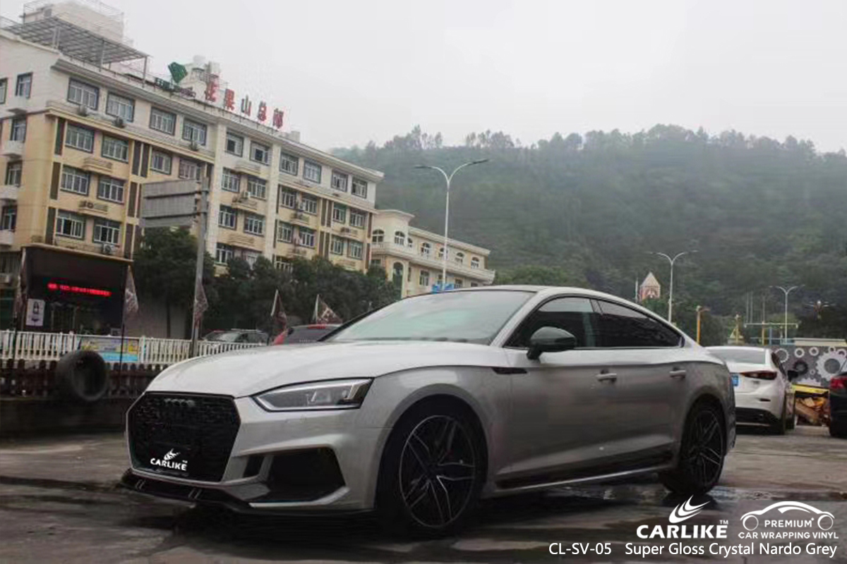 CL-SV-05 super gloss crystal nardo grey carbon fibre vinyl wrap for bikes for AUDI Tuguegarao Philippines
