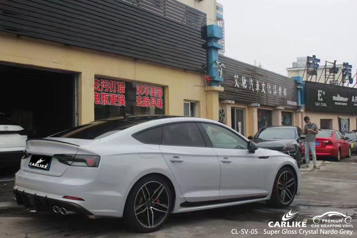 CL-SV-05 super gloss crystal nardo grey carbon fibre vinyl wrap for bikes for AUDI Tuguegarao Philippines