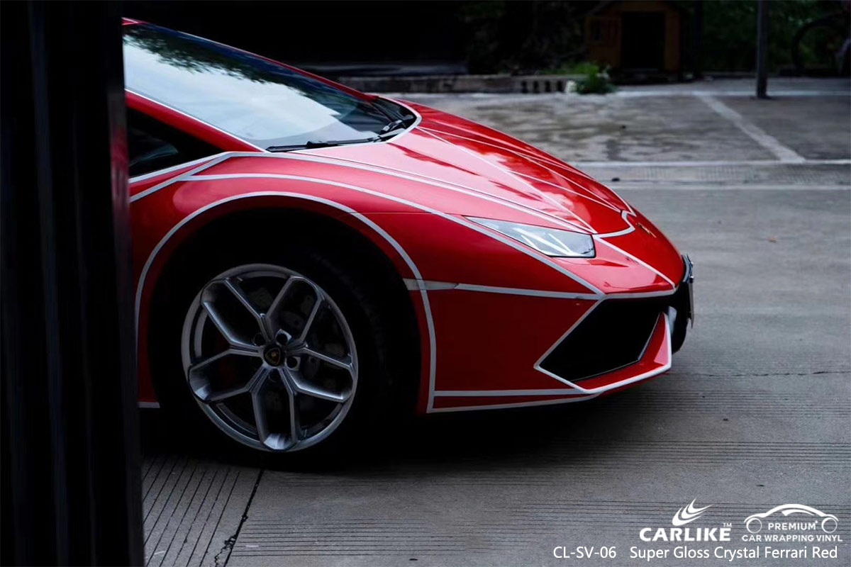 CL-SV-06 super gloss crystal ferrari red car wrapping foil for LAMBORGHINI Antipolo Philippines