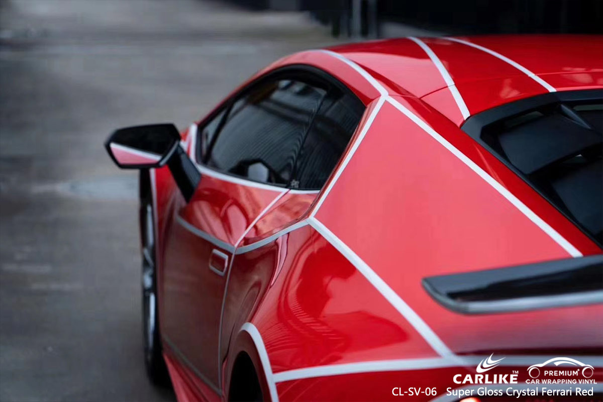 CL-SV-06 super gloss crystal ferrari red car wrapping foil for LAMBORGHINI Antipolo Philippines