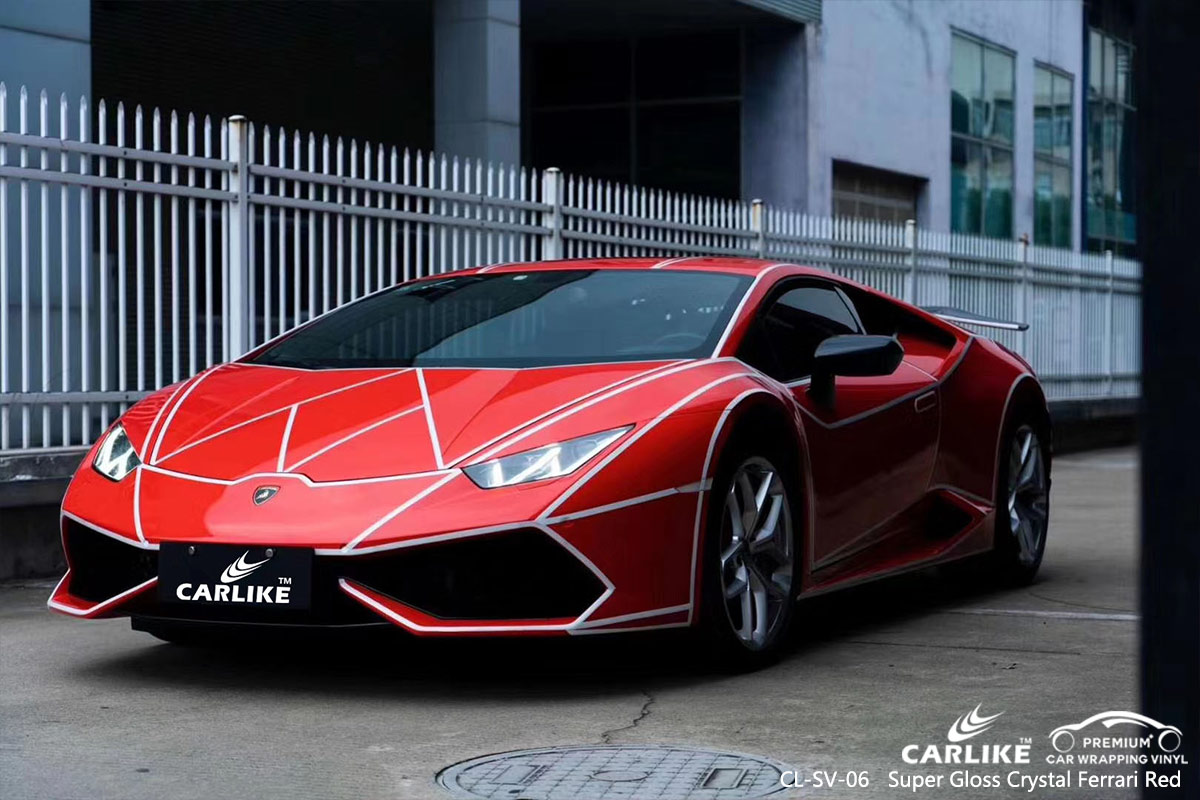 CL-SV-06 super gloss crystal ferrari red car wrapping foil for LAMBORGHINI Antipolo Philippines