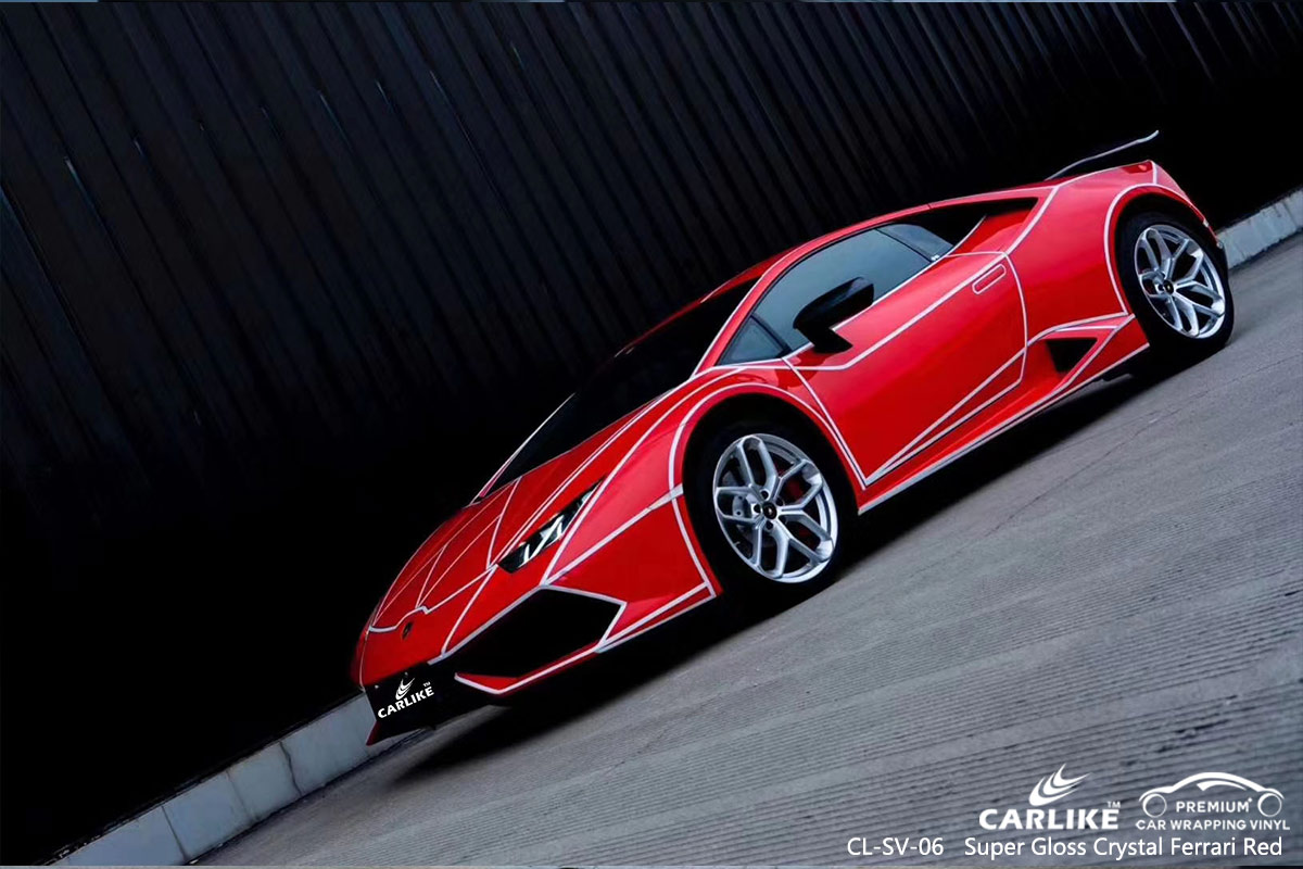 CL-SV-06 super gloss crystal ferrari red car wrapping foil for LAMBORGHINI Antipolo Philippines