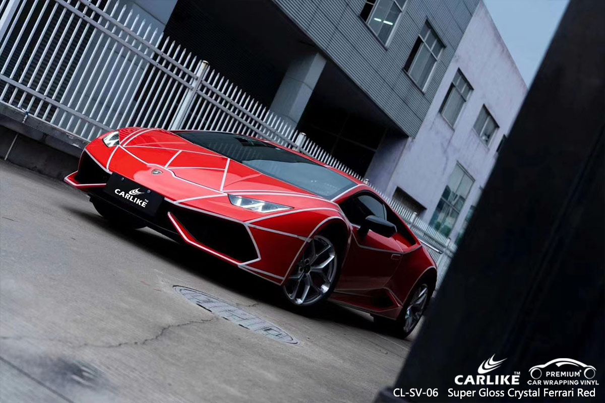 CL-SV-06 super gloss crystal ferrari red car wrapping foil for LAMBORGHINI Antipolo Philippines