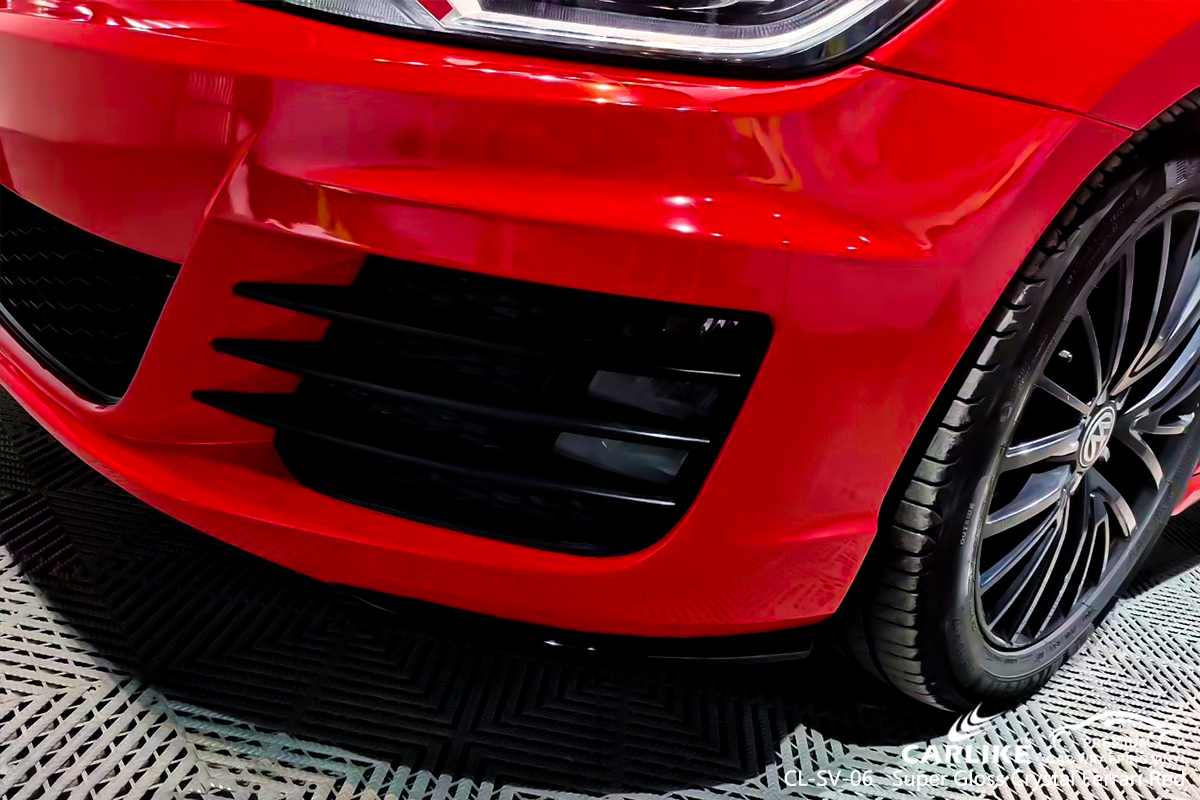 CL-SV-06 super gloss crystal ferrari red vinyl wrap my car for VOLKSWAGEN Pandi Philippines