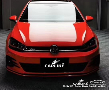VOLKSWAGEN Kocaeli Türkiye için CL-SV-07 süper parlak kristal sıcak kırmızı vinil şal parlak